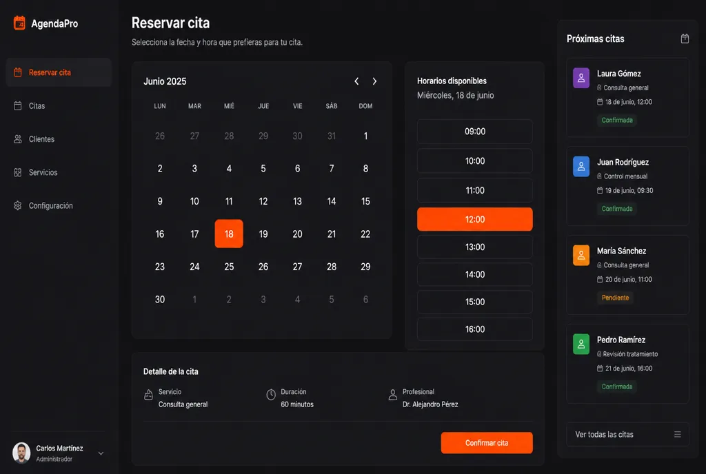App de sistema de reservas construida con Claude Code
